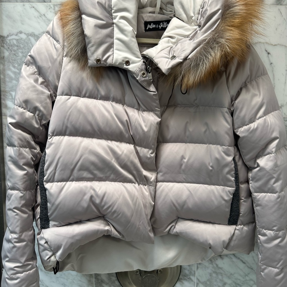 John + Jenn Women's Gray Puffer Jacket